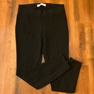 Old Navy pants women’s medium black Stevie Swiss dots stretch pant ankle length